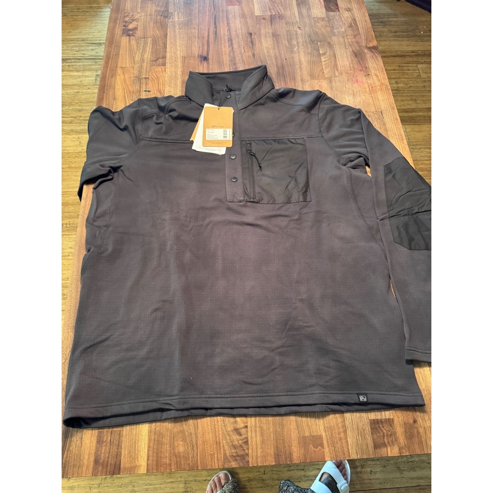Flylow Micah Fleece Mens XL Black Snap Pullover Midlayer 1512-010-06 NWT